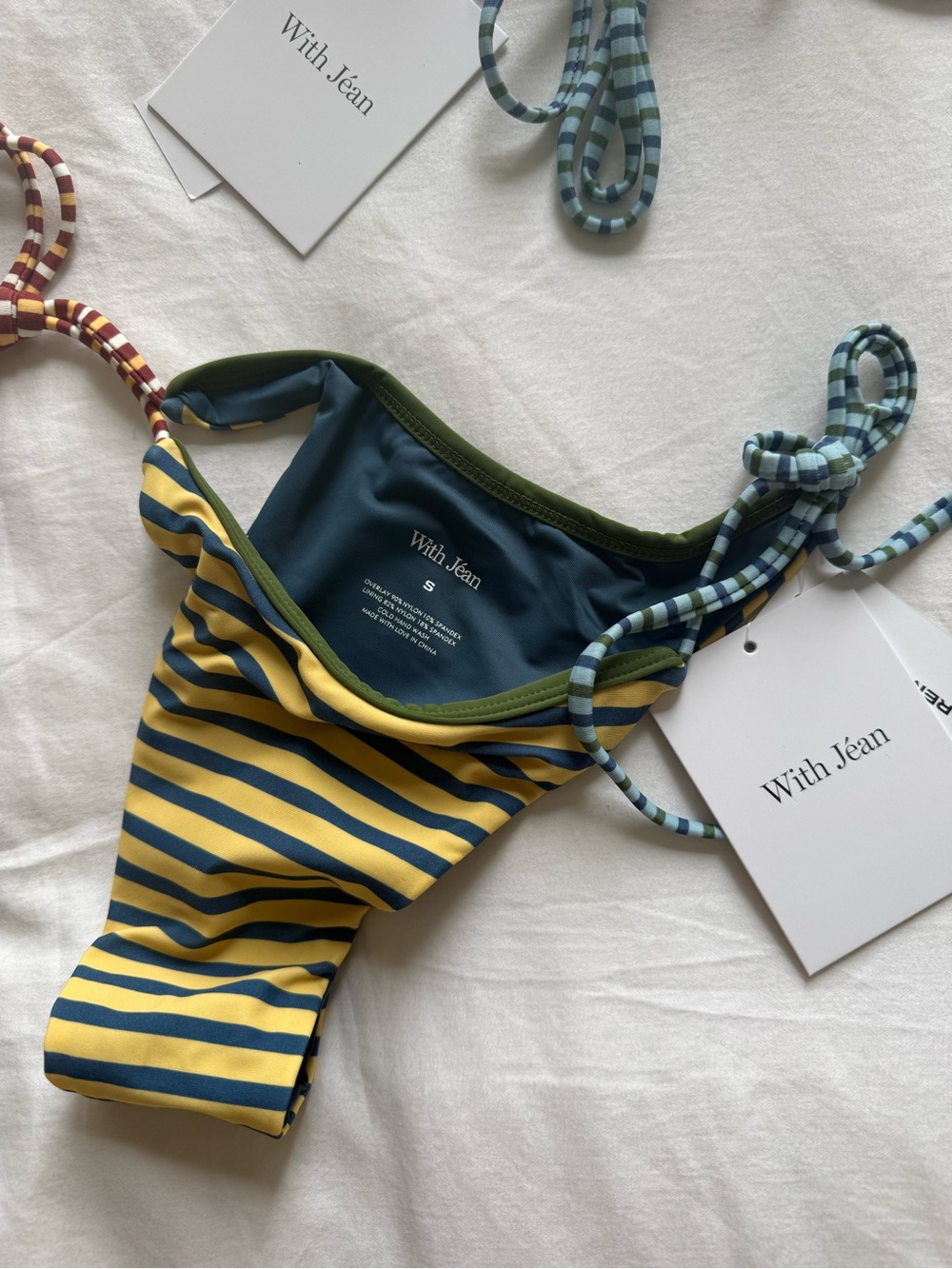 With Jean Junie Bikini in Multi Stripe - Picture 2 of 4